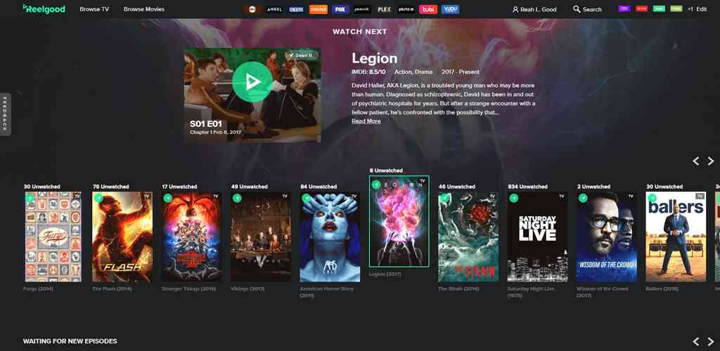 reelgood - Best Free and Legal movie and TV streaming websites